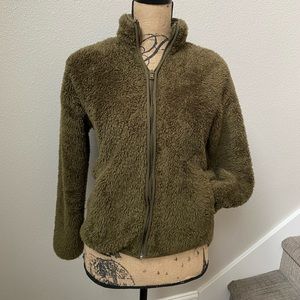 Forever 21 Fuzzy Zip Up Medium